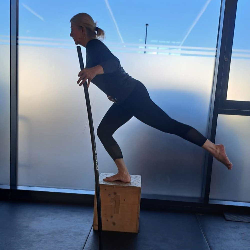 Frau Doktor Eichberger in einer Übung